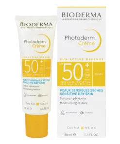 كريم واقي من اشعة الشمس فوتوديرم كريم مع درجة حماية 50+ شفاف بيوديرما 40مل