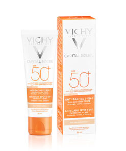 فيشي أيديال سوليه 3 في 1 للعناية الملونة المضادة للبقع الداكنة بعامل حماية من الشمس 50+ - 50 مل