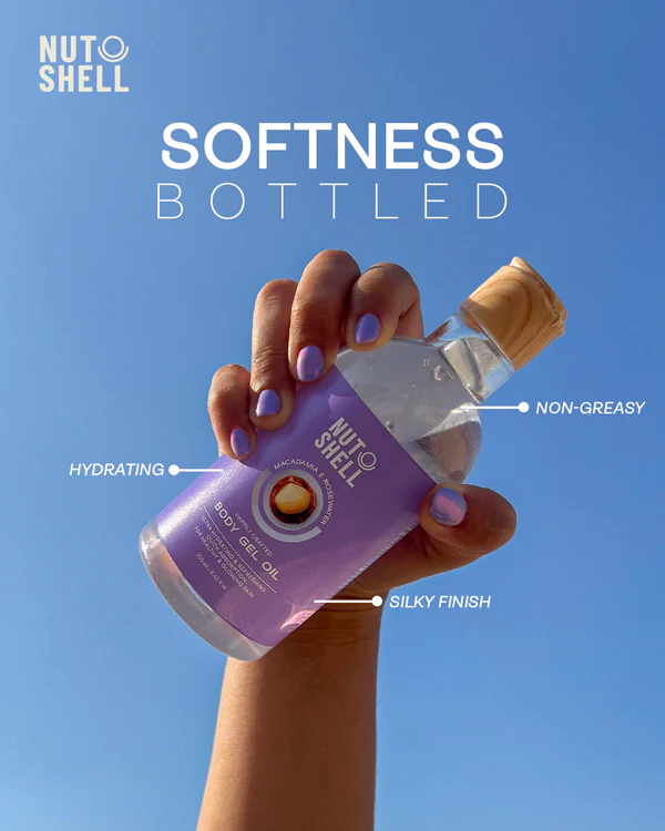 زيت جل للجسم بالمكاديميا و ماء الورد 1